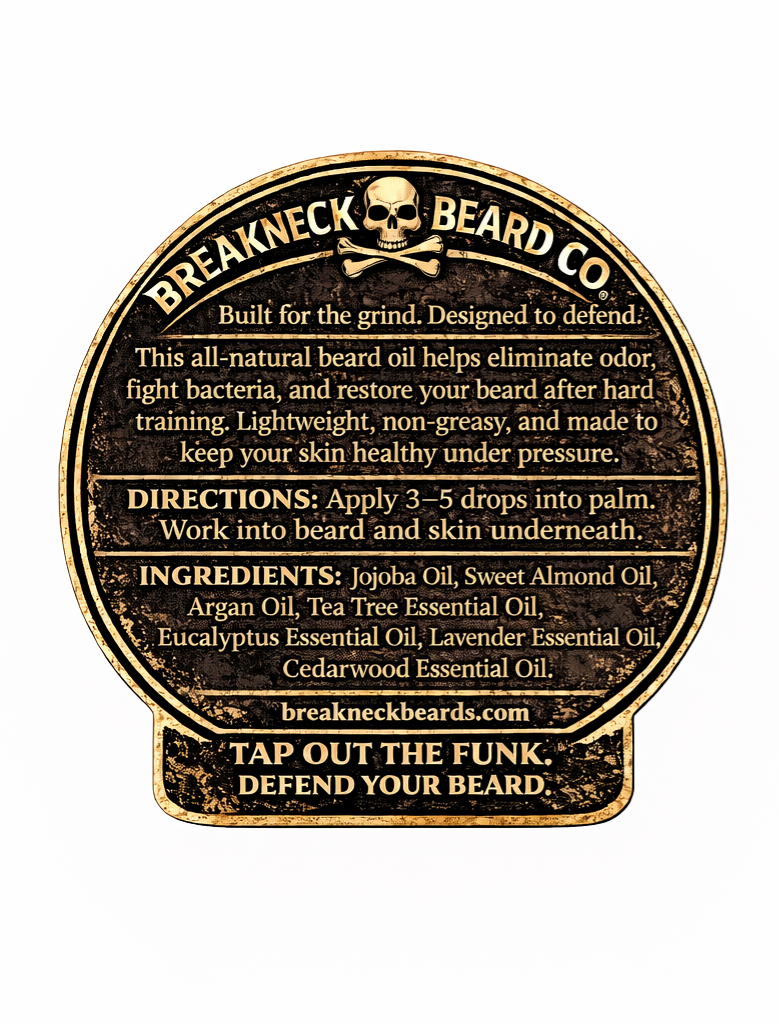 Antibacterial tapout defense beard oil